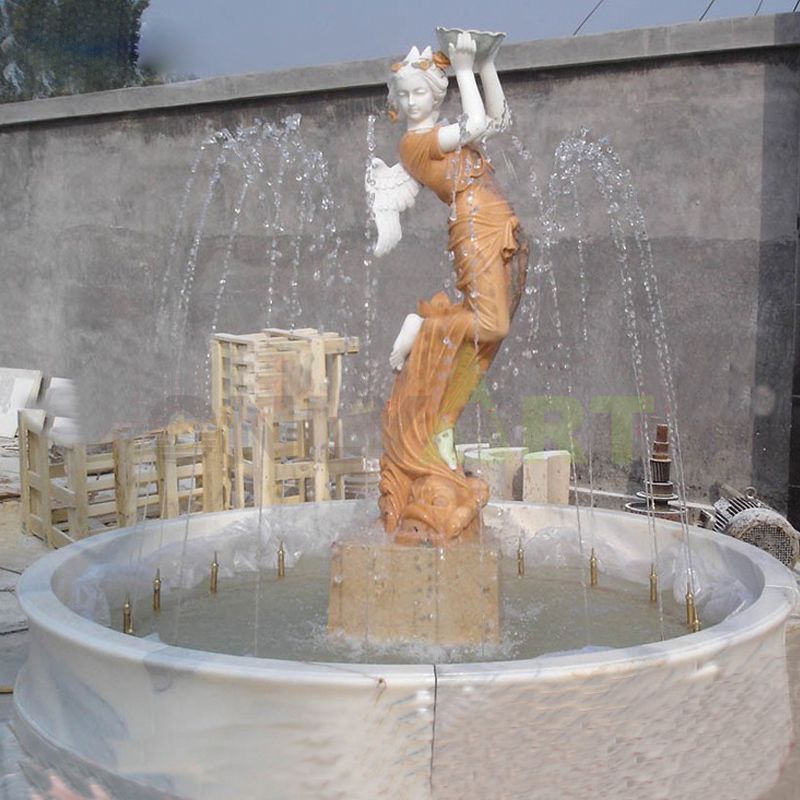 Garden Beautiful Marble Lady Water Feature Fountains