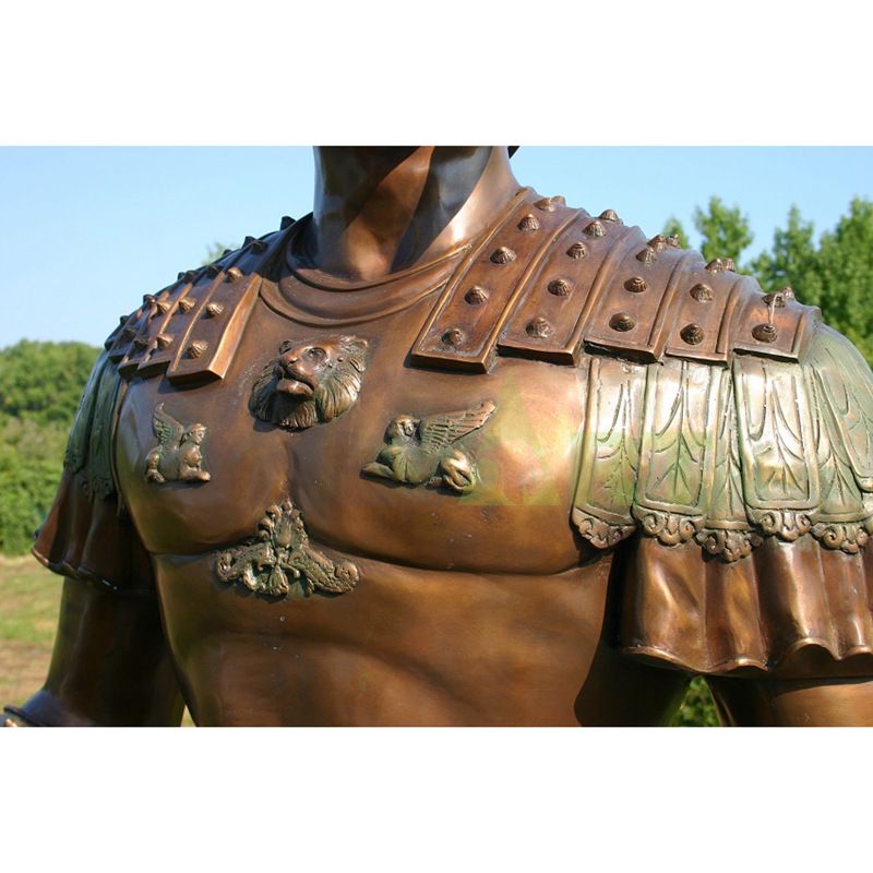 Bust of a Roman warrior with abdominal muscles